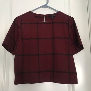 Cropped plaid shell